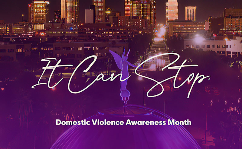 AZ Capitol Lit Purple In Recognition Of Domestic Violence Awareness Month