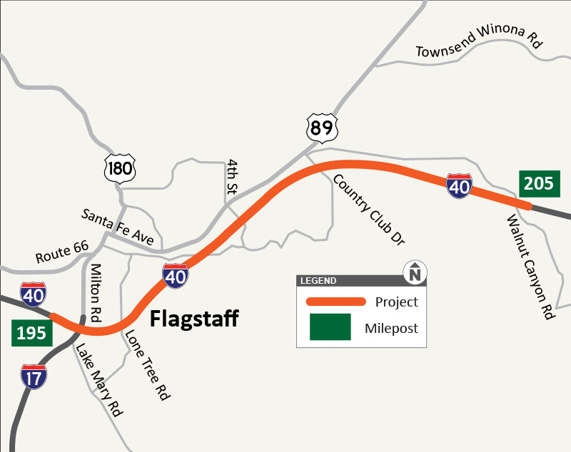 Plan for Ongoing Lane Restrictions on I-40 in Flagstaff