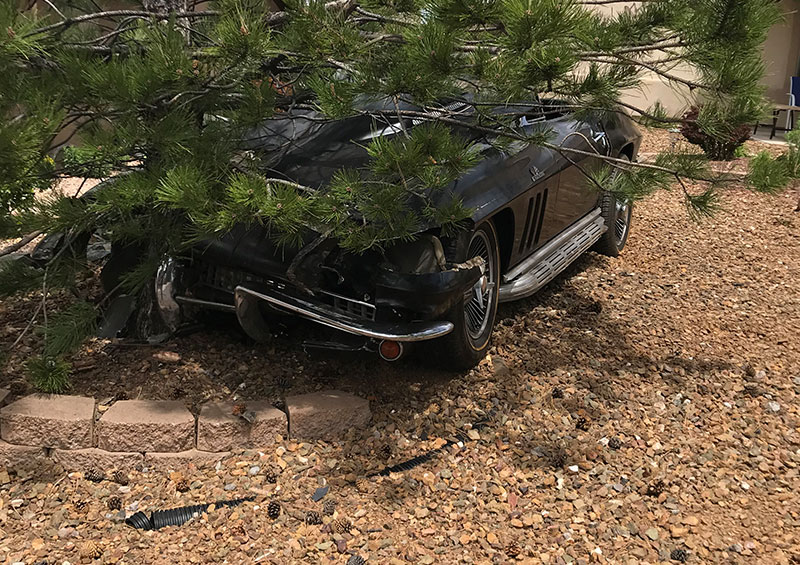 Reckless Driver Wraps Corvette Around Tree