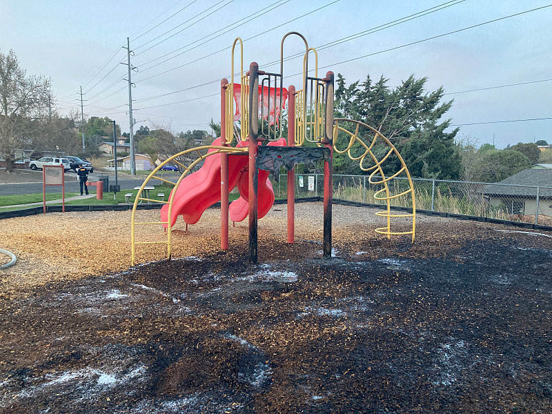 Arson at Peppertree Park Playground