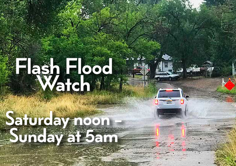 National Weather Service Issues Weekend Flash Flood Watch