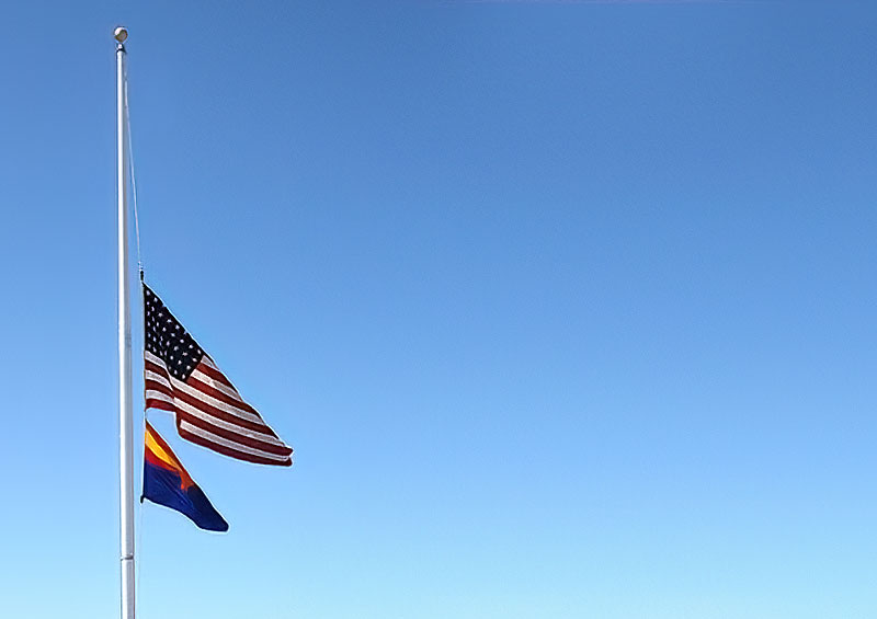 Flags at Half-Staff in Honor of 19 Granite Mountain Hotshots