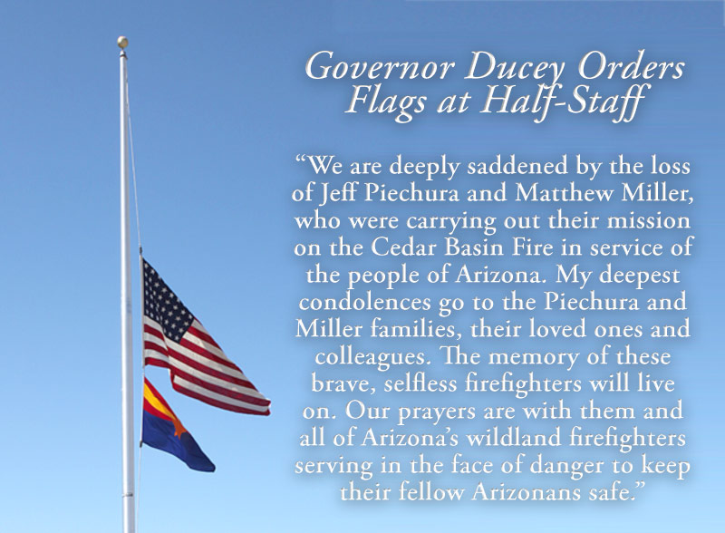 Flags at Half-Staff in Honor of Wildland Firefighting Aircraft Personnel