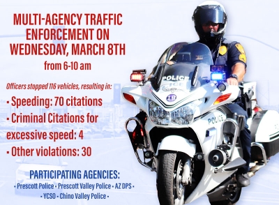 Multi-Agency Speed Enforcement Detail in Prescott