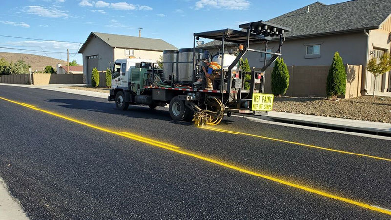 Sunset Lane Opens to Traffic After Striping Completed