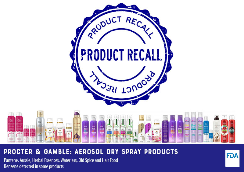 Recall: P&amp;G Aerosol Dry Conditioner and Dry Shampoo Spray Products