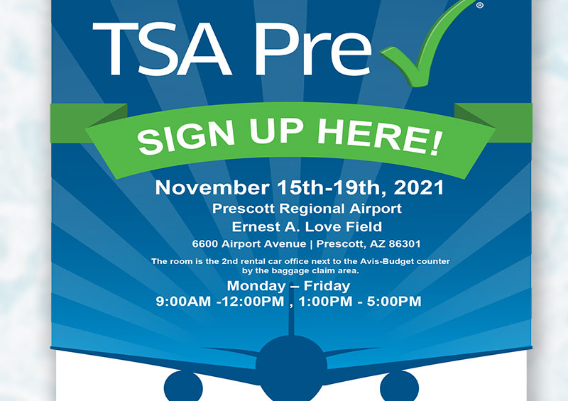 TSA PreCheck Enrollment Coming to Prescott Regional Airport
