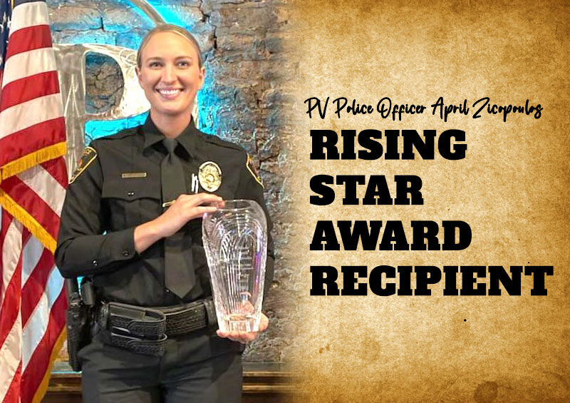 PVPD Officer April Zicopoulos Honored With ‘Rising Star Award’